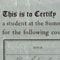 Columbia University Grade Certificate 